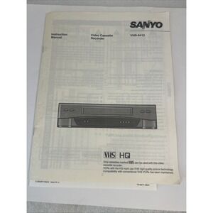 Sanyo VHR-9413 Original Service‎ Instruction Manual for VHS Tape Player